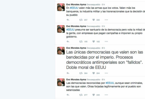 Evo Morales: "En Estados Unidos valen más las armas que los votos"