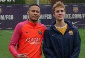 Justin Bieber pasa una mañana con las estrellas del Barça