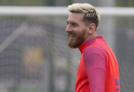 Messi se entrena con sus compañeros y apunta al partido de Glasgow