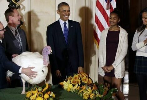 Obama celebra su último indulto del pavo por Acción de Gracias