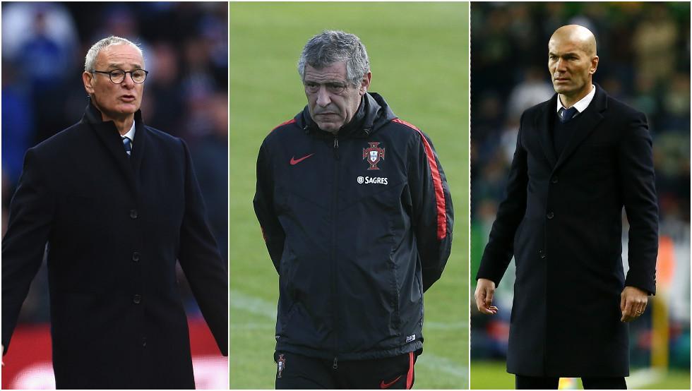 Ranieri, Fernando Santos y Zidane, candidatos a mejor entrenador del año