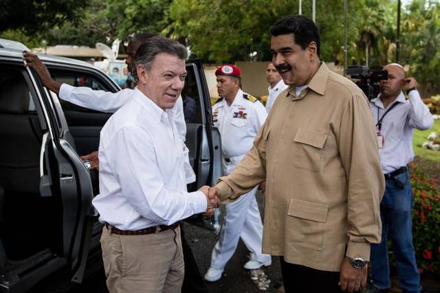 Maduro dice que construirá con Santos una frontera «sana» y «armónica»