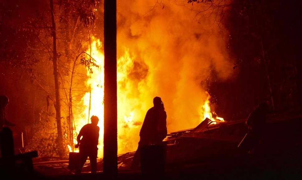 Un total de 44 incendios forestales se mantienen activos en Chile
