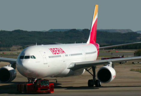 Iberia canceló su vuelo de este lunes a Caracas
