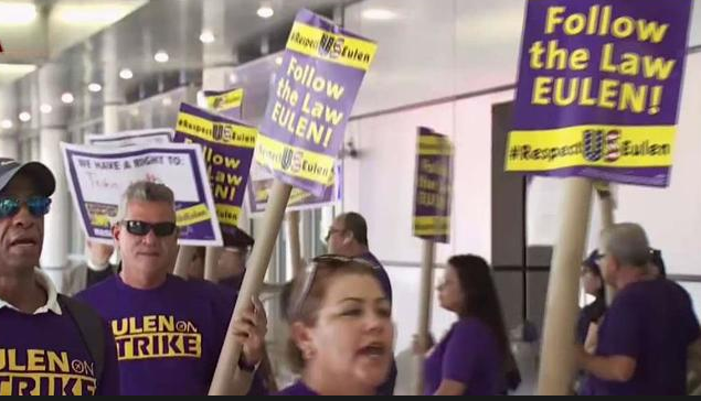 Demócratas apoyan huelga de trabajadores en Miami