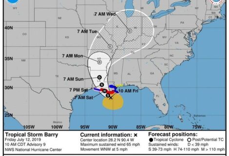 Luisiana se prepara para el impacto de la tormenta Barry