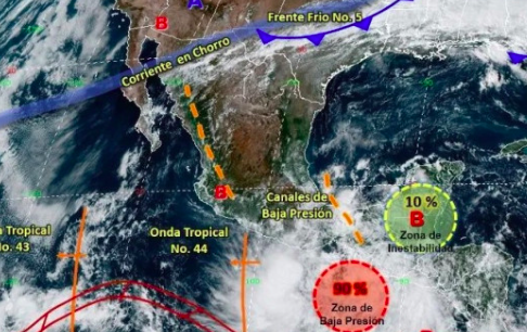 Ciclón tropical tocará tierra en el sur de México propiciando lluvias