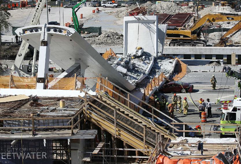 Errores de cálculo causaron desplome de puente en Florida