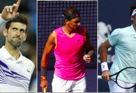 Nadal, Djokovic y Federer estarán en el Abierto de Tenis de Miami