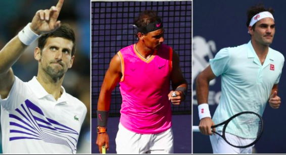 Nadal, Djokovic y Federer estarán en el Abierto de Tenis de Miami