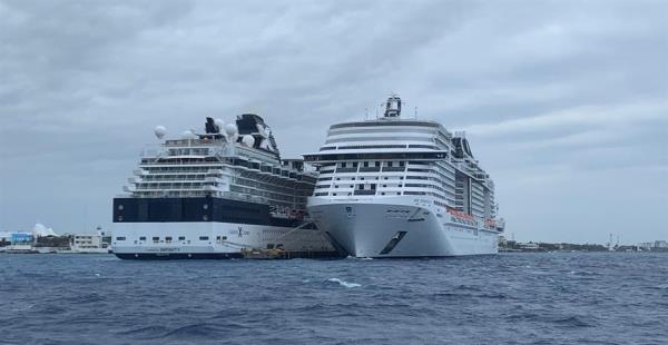 Crucero sigue anclado frente a la isla de Cozumel por alerta de coronavirus