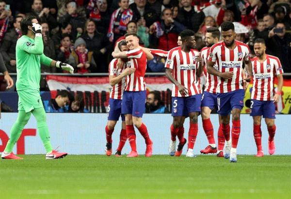 Atlético desarmó al Liverpool en la ida de los octavos