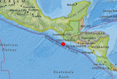 Terremoto de magnitud 5,6 en la centro-sur de Guatemala