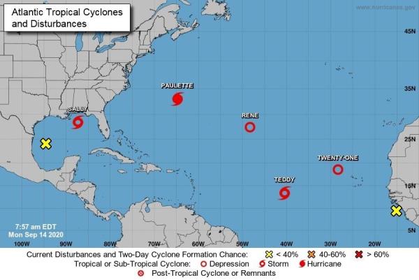 Sally escala a huracán rumbo a EEUU en panorama complicado en el Atlántico