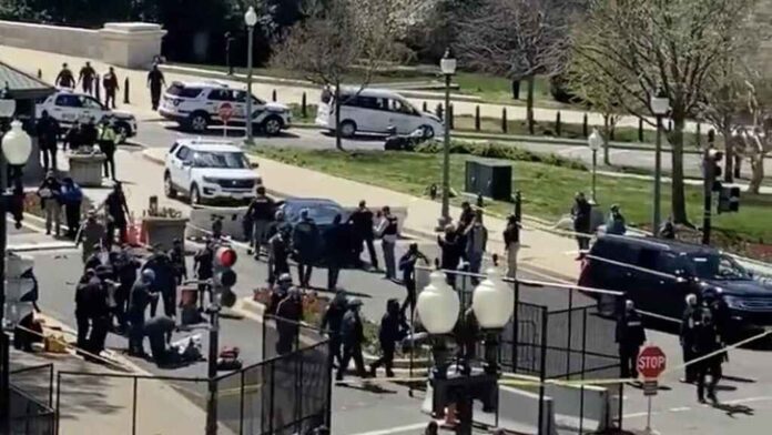Carro atropella a dos policías en el Capitolio de EEUU