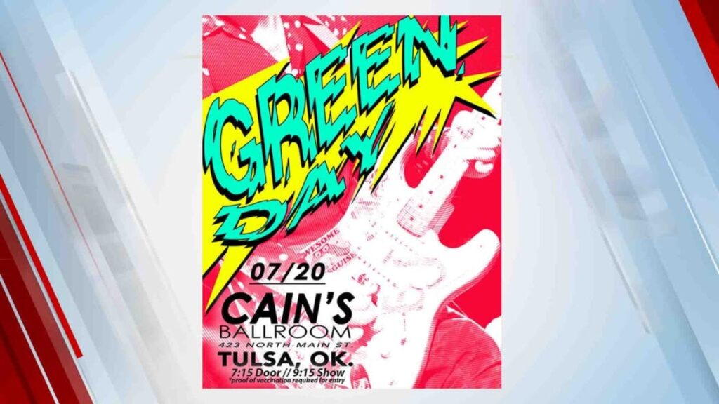 Green Day anuncia concierto sorpresa en Cain´s Ballroom