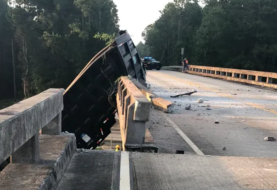 I-16 cerrada después de que el choque cambia el puente