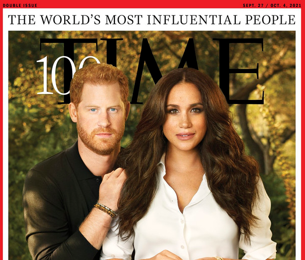 Meghan Markle y el principe Harry en la portada del Time