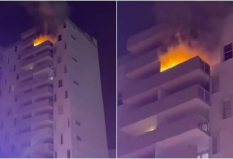 Se incendia edificio de gran altura en Miami Beach