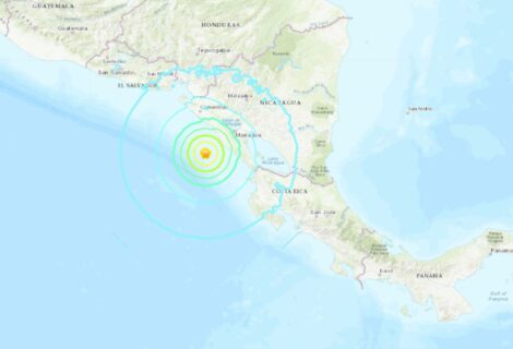Terremoto de magnitud 6.7 sacude la costa de Nicaragua
