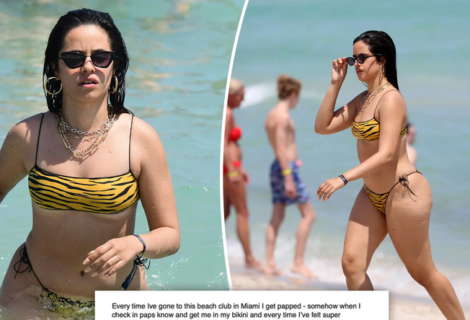 Camila Cabello muestra curvas en bikini en playa de Miami
