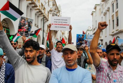Se desatan las protestas en Marruecos para apoyar a Palestina