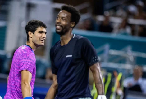Suspendido por la lluvia el partido entre Alcaraz y Monfils