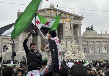 Decenas de miles de sirios celebran en Viena el derrocamiento del régimen de Asad