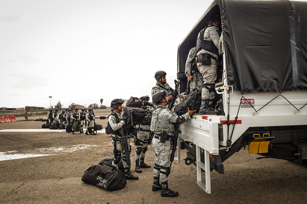 La Guardia Nacional de México refuerza seguridad en la fronteriza Tijuana con 500 agentes